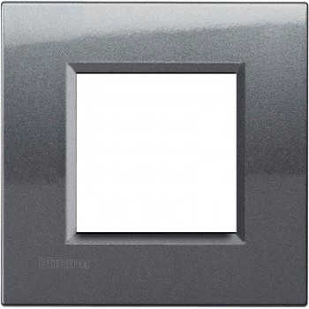 LNA4802AC Рамка LivingLight Квадрат Нержавеющая сталь 2-модульная Bticino фото