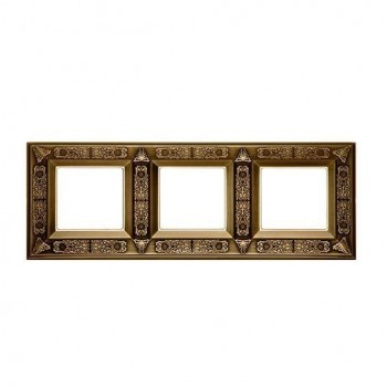 FD01413PB Рамка Granada Bright Patina 3-постовая Fede фото