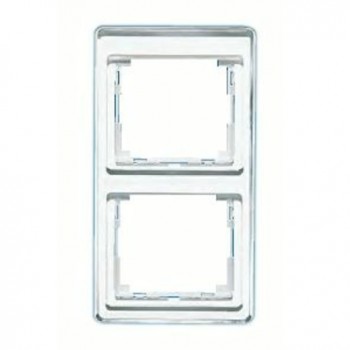 SL582SI Рамка SL 500 Серебро 2-постовая вертикальная Jung фото