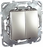 MGU5.213.30ZD Двухклавишный переключатель (сх.6+6) алюминий Schneider Electric фото