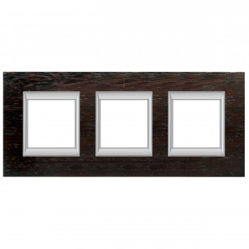 HA4802/3LWE Рамка Axolute Квадрат Венге 2+2+2 модуля вертикальная Bticino фото