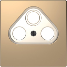 

MTN4123-6051 D-life центральная накладка tv розетки, 2/3 отверстий, шампань Merten, D-Life MTN4123-6051