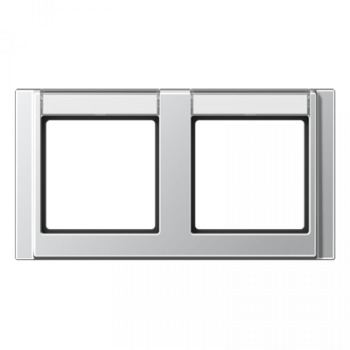 A5820NAAL Рамка с шильдиком A 500 Алюминий 2-постовая Jung фото