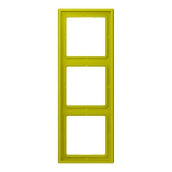 LC9834320F Рамка Les Couleurs Le Corbusier Vert olive vif 3-постовая Jung фото