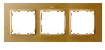 Рамка на 3 поста  матовое золото Simon 82 Concept 8200637-095 фото