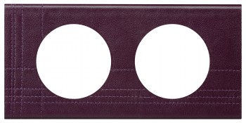 069442 Рамка Celiane Кожа/Текстиль Кожа пурпур 2-постовая Legrand фото