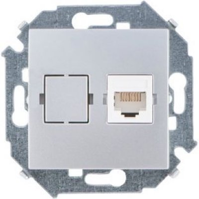 

1591551-033 Розетка компьютерная RJ45 кат.5e (AMP), алюминий Simon 15, 1591551-033