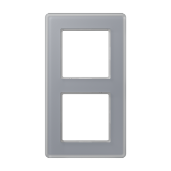 Рамка 2-ная, стекло цвет серый Jung A VIVA  AV582GLMKG фото