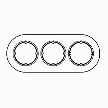 33803822 Рамка DO Walnut 3-постовая Fontini фото