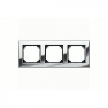 Рамка 3-постовая, хром Merten M-Elegance MTN403339 фото