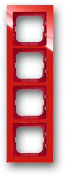 Рамка 4-постовая, красный ABB Axcent 1724-287 фото
