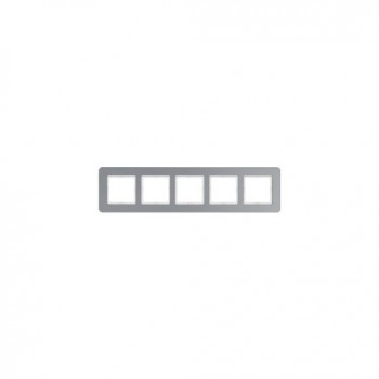 10156074 Рамка Q.7 Алюминий 5-постовая Berker фото