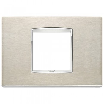 20652.C91 Рамка Eikon Chrome Classica Сталь натуральная 2 модуля Vimar фото