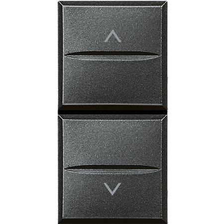 

HS4037 Axolute Кнопка двойная с блокировкой 1Р (NO) + 1Р (NO) 10 А 250 В~ Bticino, Axolute Овал HS4037