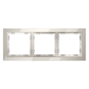 Рамка на 3 поста, кашемир, стекло Voltum S70 VLS110303 фото