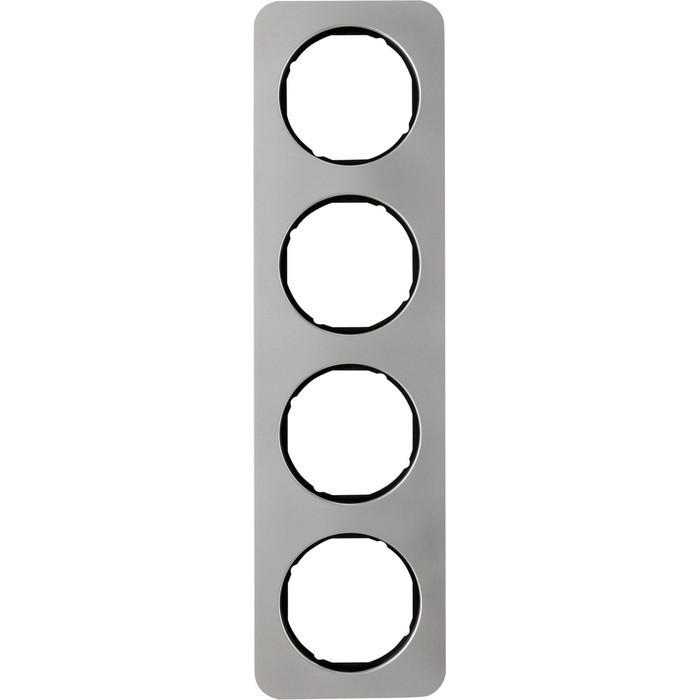 

10142104 Рамка R.1 Черный, нержавеющая сталь 4-постовая Berker, R.1 10142104