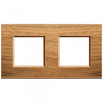 LNA4802M2LNC Рамка LivingLight Квадрат Европейский орех 2+2 модуля Bticino фото