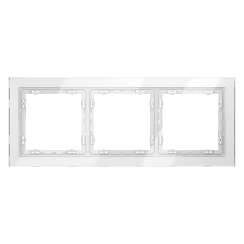 Рамка на 3 поста, белый, стекло Voltum S70 VLS110301 фото