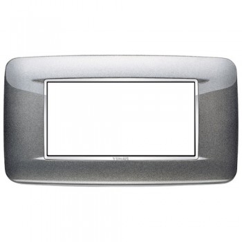 20684.C09 Рамка Eikon Chrome Round Серый металлик 4 модуля Vimar фото