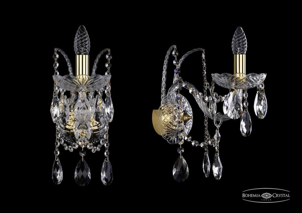 

Бра Bohemia Ivele 1411B/1/195/XL/G, Золотой, 1411 1411B/1/195/XL/G