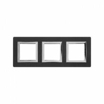 Рамка из алюминия черная 6 модулей DKC Avanti 4402836 фото