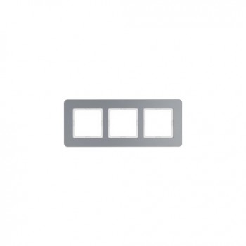 10136074 Рамка Q.7 Алюминий 3-постовая Berker фото