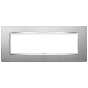 20657.C13 Рамка Eikon Chrome Classica Серебро матовое 7 модулей Vimar фото