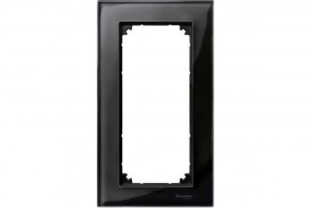 Рамка 2-постовая, черный оникс Merten M-Elegance MTN404803 фото