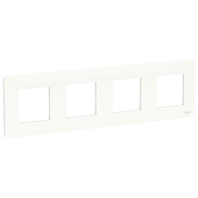 NU200818 Рамка Unica Studio Белый 4-постовая Schneider Electric фото