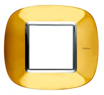 HB4802OR Рамка Axolute Овал Золото 2-модульная Bticino фото