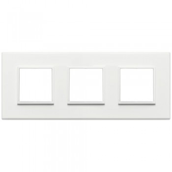 21644.17 Рамка Eikon Evo Белый алюминий 6 модулей Vimar фото