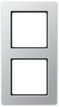 AF582BFAL Рамка A flow Алюминий 2-постовая Jung фото