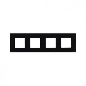 N2274 CN Рамка Zenit Черное стекло 4-постовая ABB фото