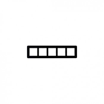 10156076 Рамка Q.7 Черное стекло 5-постовая Berker фото