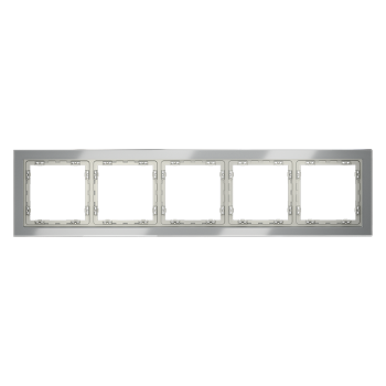 Рамка на 5 постов, сталь, стекло Voltum S70 VLS110505 фото