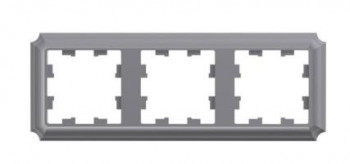 3-постовая рамка сталь Systeme Electric (Schneider Electric) AtlasDesign Antique ATN100903 фото