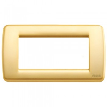16754.33 Рамка Idea Rondo Золото матовое 4 модуля Vimar фото