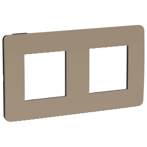 NU280428 Рамка Unica Studio Color Песочный / Антрацит 2-постовая Schneider Electric фото