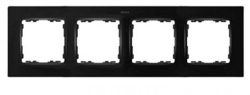 Рамка на 4 поста черный матовый  Simon 82 Concept 8200647-098 фото