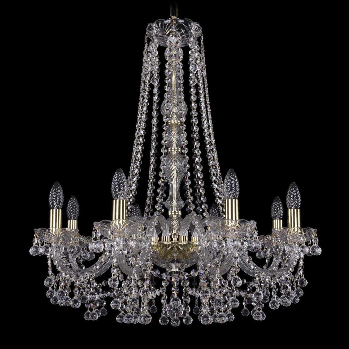 

Подвесная люстра Bohemia Ivele 1409/8/240/h-75/G, Золотой, 1409 Gold 1409/8/240/h-75/G