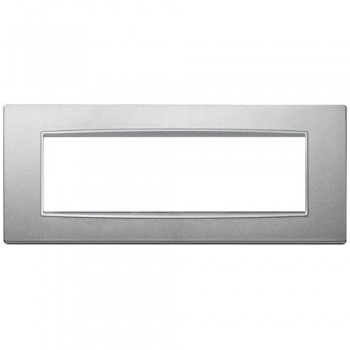 20657.N13 Рамка Eikon Total Look Серебро матовое 7 модулей Vimar фото