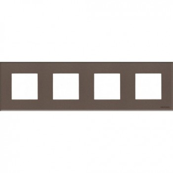 N2274 CC Рамка Zenit Кофейное стекло 4-постовая ABB фото