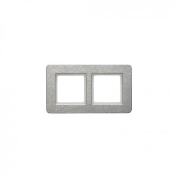 10226083 Рамка Q.7 Нержавеющая сталь 2-постовая Berker фото