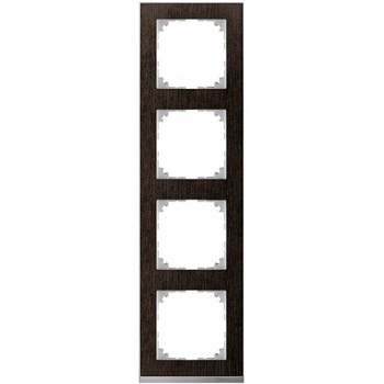 MTN4040-3671 Рамка M-Pure Decor Венге / Алюминий 4-постовая Merten фото