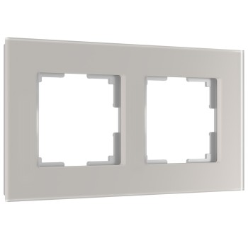 Рамка на 2 поста Senso (дымчатый, стекло soft-touch) Werkel W0023117 a067415 фото