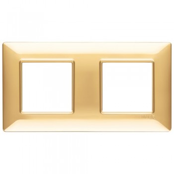 14643.24 Рамка Plana Золото блестящее 4 модуля Vimar фото