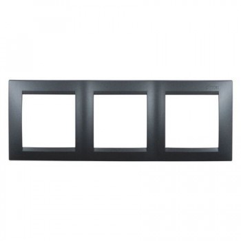 1500630-038 Рамка универсальная, 3 поста, графит Simon 15 фото