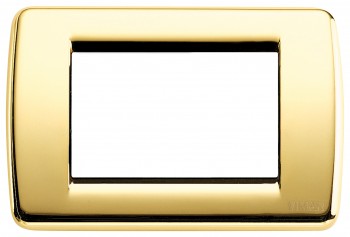 16753.32 Рамка Idea Rondo Золото 3-модульная Vimar фото