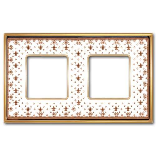 

FD01342MAOB Рамка Vintage Porcelain Brown LYS / Золото 2-постовая Fede, Vintage Porcelain FD01342MAOB