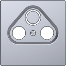 

MTN4123-6036 D-life центральная накладка tv розетки, 2/3 отверстий, нерж. сталь Merten, D-Life MTN4123-6036